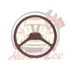 Volant 2cv mehari dyane double branche avec cache central marron — réf. 003916