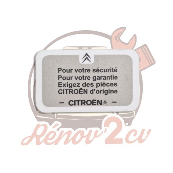 Autocollant Citroën pièces d'origine avant 1977