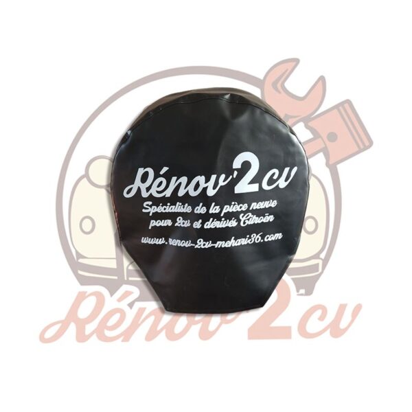 Bache de protection pour roue de secours Mehari avec logo RENOV2CV