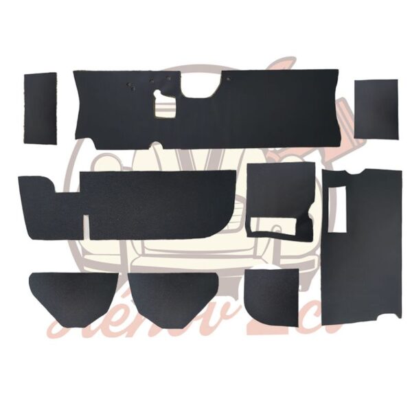 Kit 9 pièces insonorisant noire pour Dyane Acadiane QUALITE SUPERIEURE