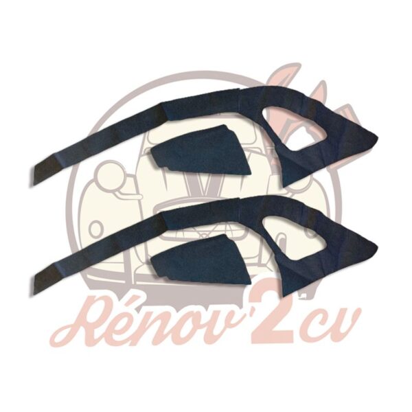 Kit habillage interieur pour Dyane couleur NOIR avec 3ème vitre