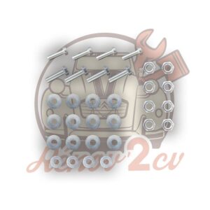 Kit visserie pour fixation de l'armature supérieure calandre Méhari