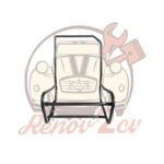 Armatures de siège avant gauche asymétrique 2cv Dyane Acadiane. — réf. 003719