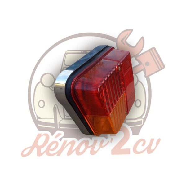 Enjoliveur chrome de feu arriere gauche 2cv