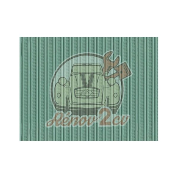 Capote 2cv gros grain vert jade toile renforcee