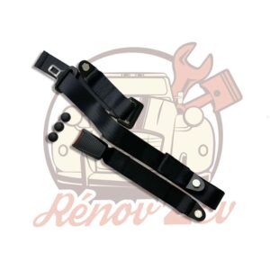 Ceinture de securite 3 points sans enrouleur fouet souple — réf. 001000