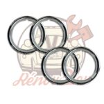 Cerclage de jante plastique chromé lot de 4 pour 2cv Méhari Dyane Acadiane Ami6 Ami8 — réf. 002132