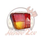 Feu arriere gauche 2cv, en métal, modèle Seima, refabrication — réf. 000696