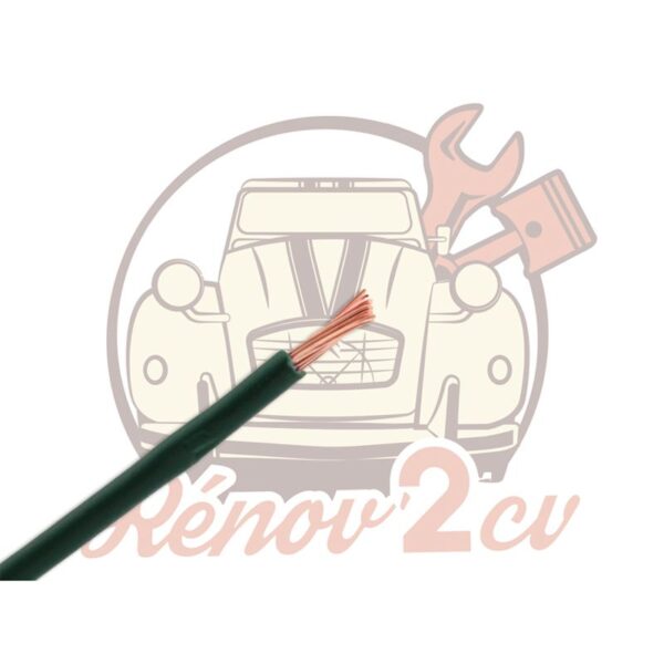 Fils électrique 2cv Faisceau électrique Section 1 Vert 1 mètre