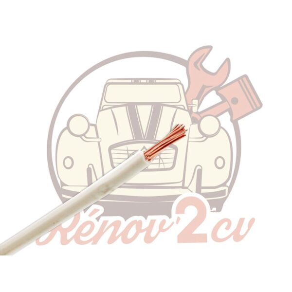 Fils électrique 2cv Faisceau électrique Section 1.5 Blanc 1 mètre