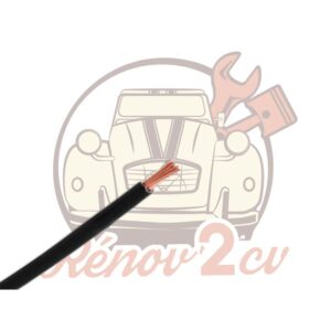 Fils électrique 2cv Faisceau électrique Section 1.5 Noir 1 mètre