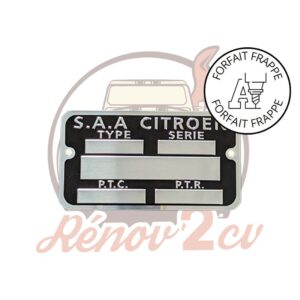 Forfait frappe pour plaque châssis référence 477, 3854 ou 3855 — réf. 000660