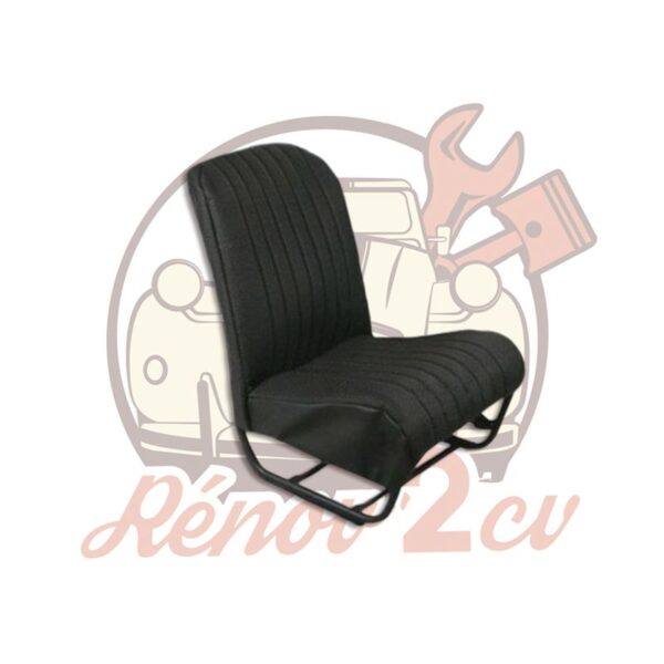 Garniture siege skai noir avant droit symetrique 2CV