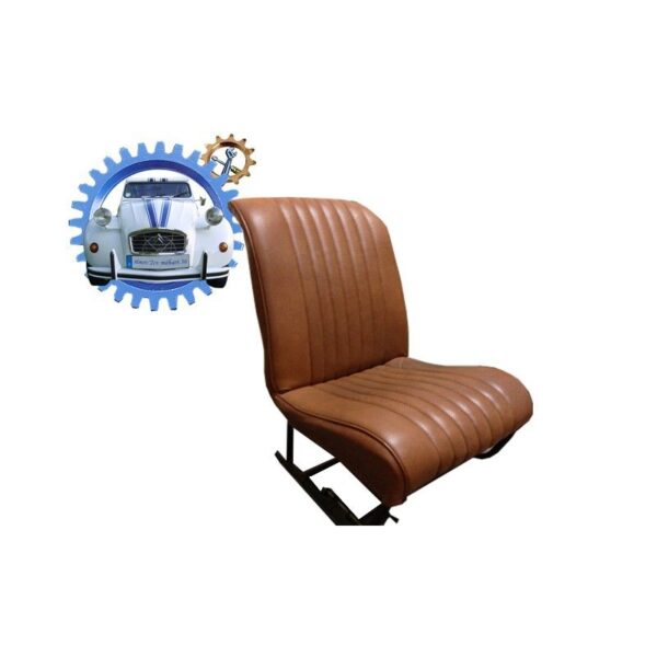 Garniture siege skai marron avant droit asymetrique 2CV