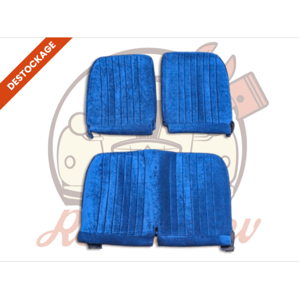 Jeu de garnitures pour 2 sièges avant asymétriques 2cv Bleu velours