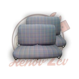 Jeu de garnitures pour 2 banquettes AV et AR 2cv écossais Sans Rabat — réf. 003811