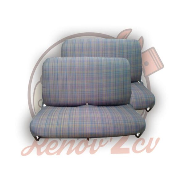 Jeu de garnitures pour 2 banquettes AV et AR 2cv ecossais