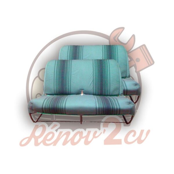 Jeu de garnitures pour 2 banquettes AV et AR 2cv vert