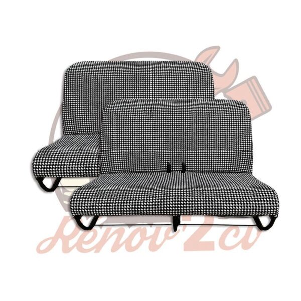 Jeu garnitures pour 2 banquettes 2cv AV et AR  pied de poule