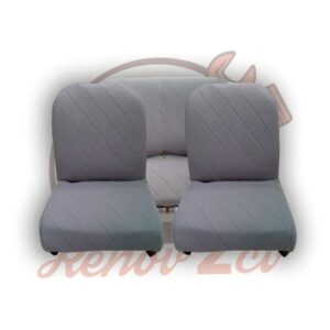 Jeu garnitures sièges et banquette 2cv gris charleston symetrique