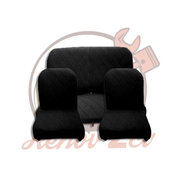 Housse protection noire 2 sièges Asymetriques et banquette arrière