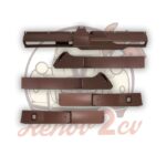 Jeu complet tableau de bord + bandeaux de porte marron 2cv4 2cv6 — réf. 003737