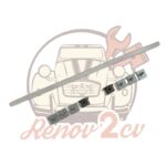 Jonc pare chocs AV / AR  2cv et Dyane gris nouveau modele + fixations — réf. 000423
