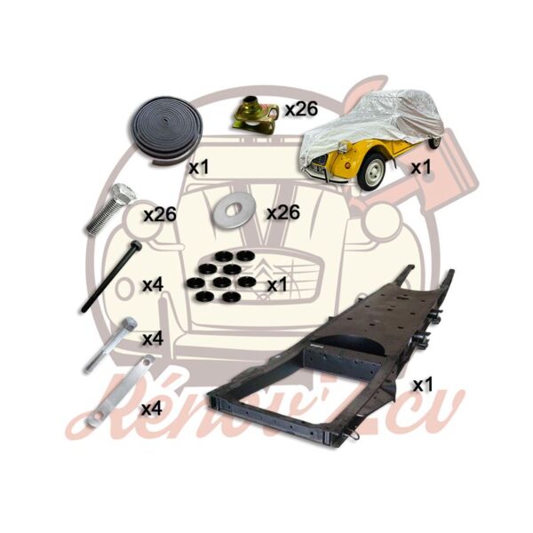 Kit Chassis cataphorese homologue 2cv NM Mehari Dyane