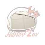 Kit Joint caoutchouc gris +miroir pour rétroviseur extérieur 2cv Dyane Ak Acadiane — réf. 003853