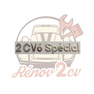 Lettrage chrome autocollant " 2CV6 Spécial "