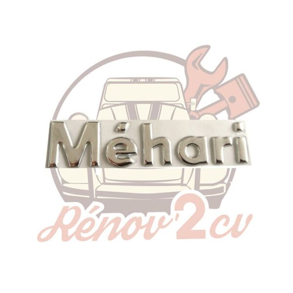 Lettrage chrome autocollant " Méhari "