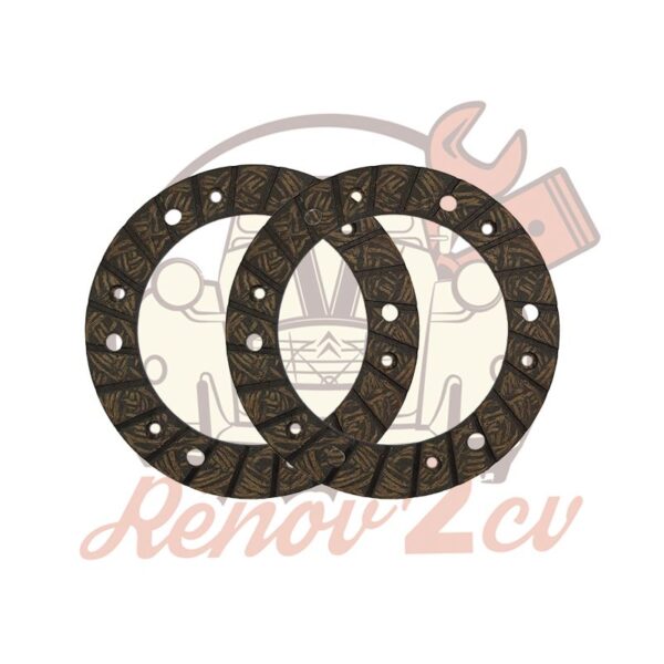 Lot de 2 Garnitures d'Embrayage à riveter diamètre extérieur 160mm et intérieur 110mm