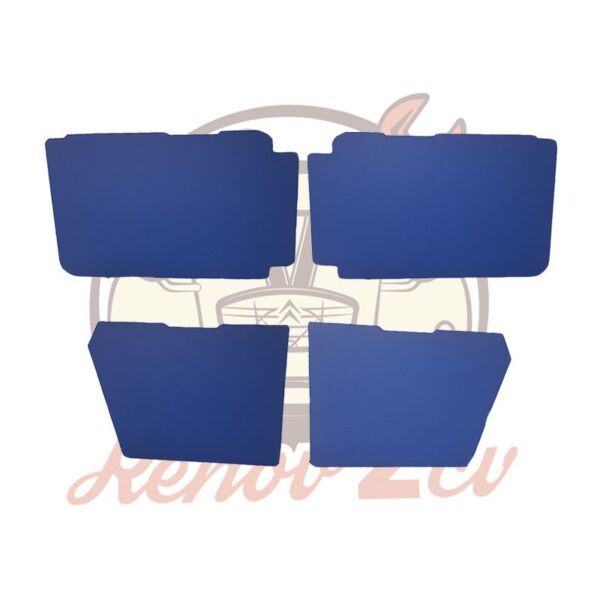 Lot de 4 panneaux de porte en skai bleu foncé petit modèle 2cv
