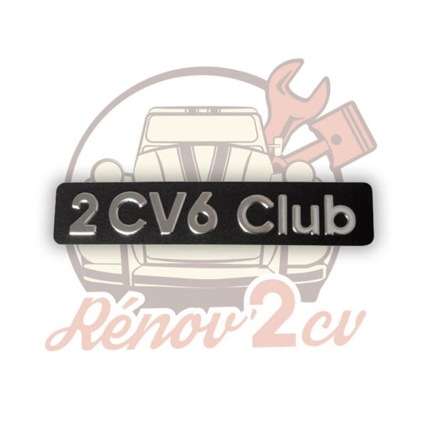 Monogramme adhesif "2cv6 club "