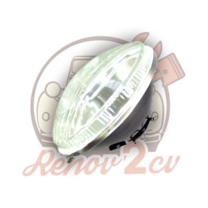 Optique de phare 2cv ancien modele sans trou de veilleuse code européen SANS CERCLAGE