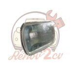 Optique de phare rectangulaire pour 2cv Montage ampoule code européen — réf. 002293