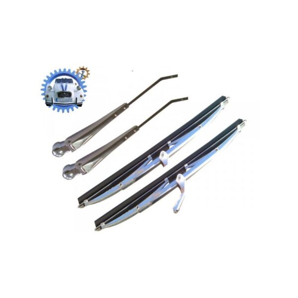 Pack essuie glace Dyane Acadiane 28cm INOX à clipser sur bras INOX