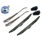 Pack Essuie glace noir Dyane Acadiane 28cm sur bras INOX — réf. 003036