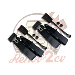 Paire de ceinture de securite 2 points 2cv mehari dyane fouet rigide