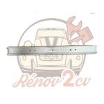 Pare chocs arrière LARGE 2cv Dyane qualité sup BLANC MEIJE peint en France — réf. 002568