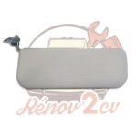 Pare soleil gris gaufré pour 2cv côté conducteur avec support — réf. 000182