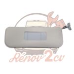 Pare soleil gris gaufré pour 2cv coté passager avec support — réf. 000183