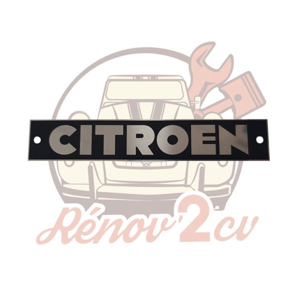 Plaque en aluminium CITROEN pour pare chocs 2cv CITROEN