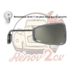 Retroviseur 2cv dyane droit inox haute qualite forme trapézoïdale — réf. 002975
