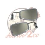 Retroviseur 2cv dyane gauche inox haute qualite forme trapézoïdale — réf. 002974
