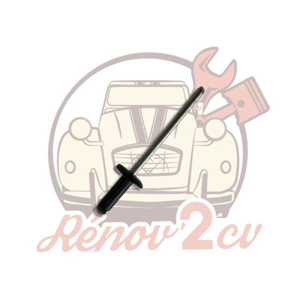 Rivet Alu noir pour plaque immatriculation noire 4 x 10 mm