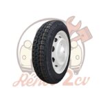 Roue complète 135/15 Pneu Profil Route Tubeless 2cv Mehari Azur — réf. 003926