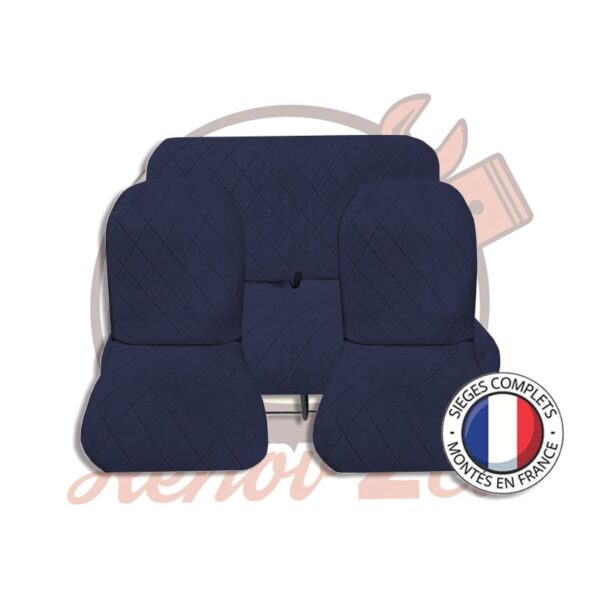 Sièges complets 2CV Bleu à losange sièges banquette symétrique