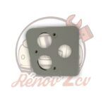 Support de feu arriere gauche gris rose 2cv sans joint — réf. 000578