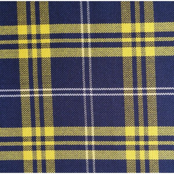 Tissus au mètre Ecossais  bleu et jaune
